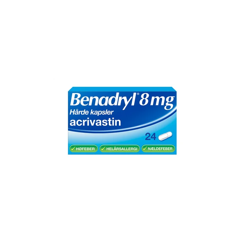 Benadryl kapsler 24 stk. – Lindring af allergi og høfeber