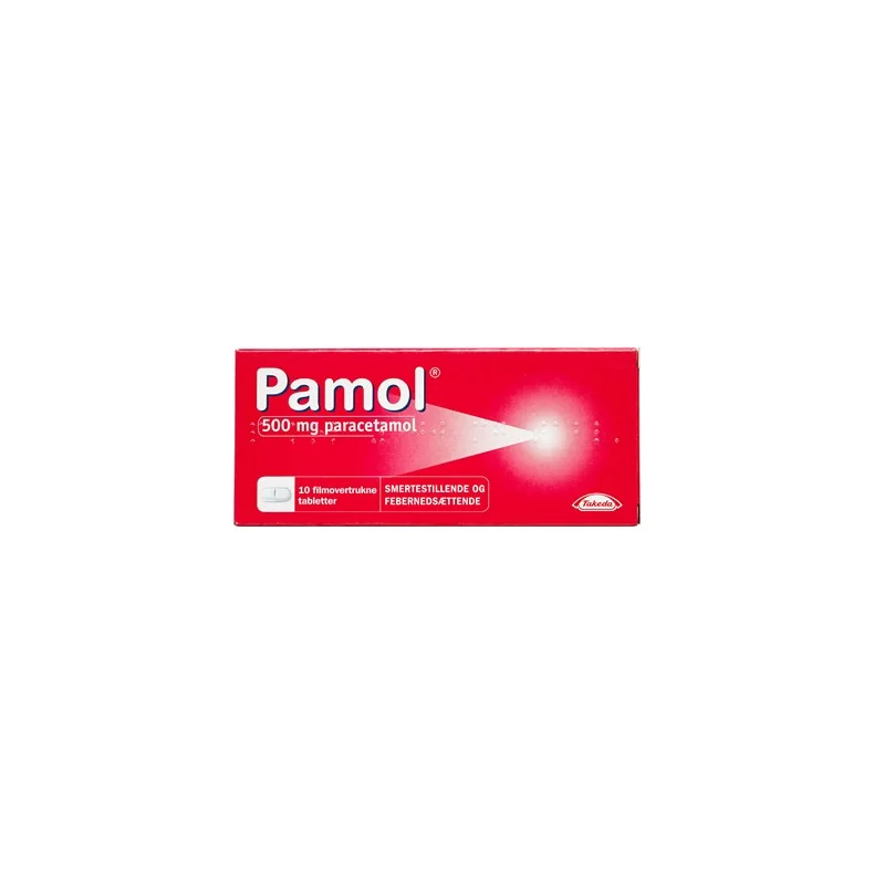 Pamol filmovertrukne tabletter 10 stk. (blister) 500 mg.