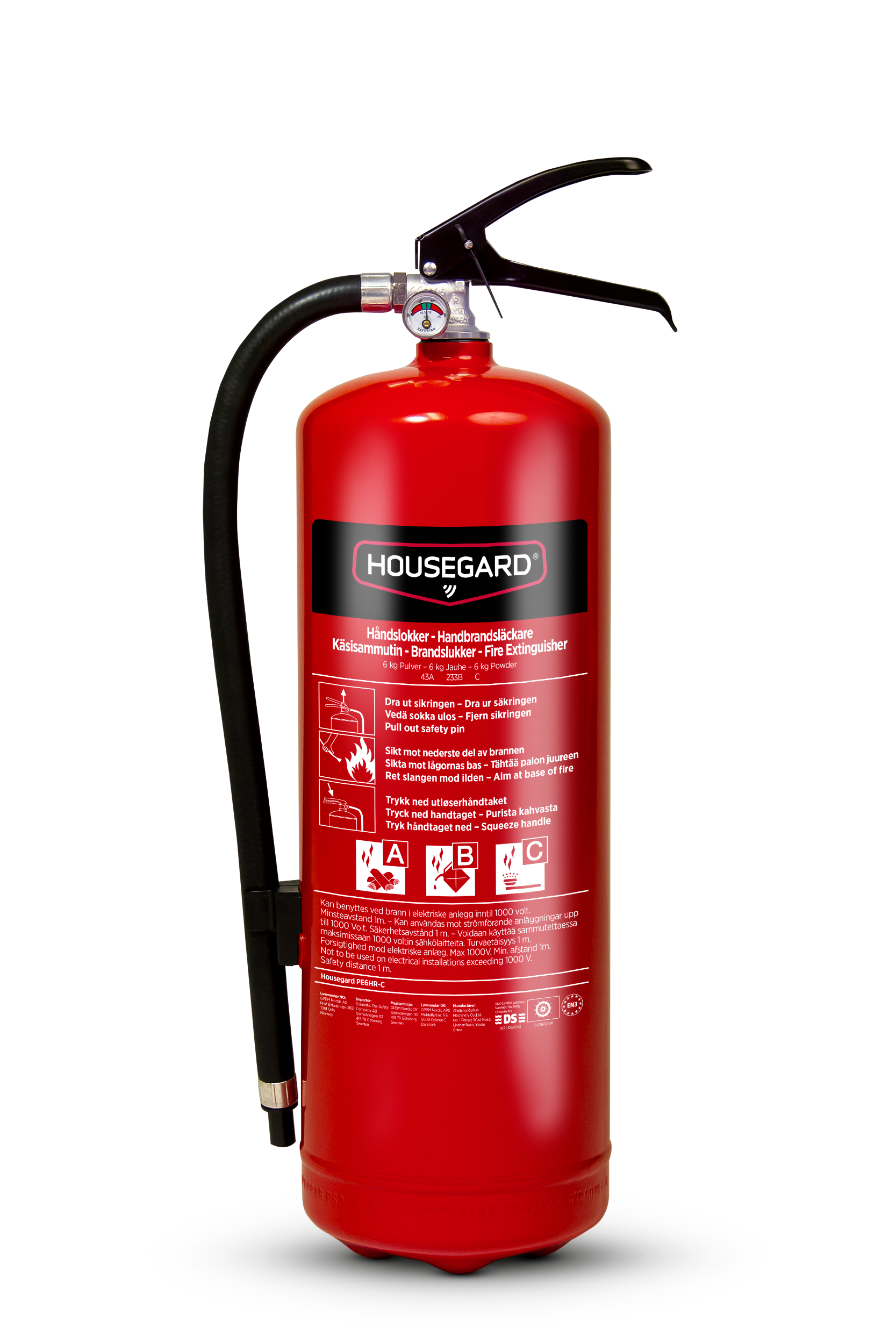 Housegard 6 kg pulverslukker