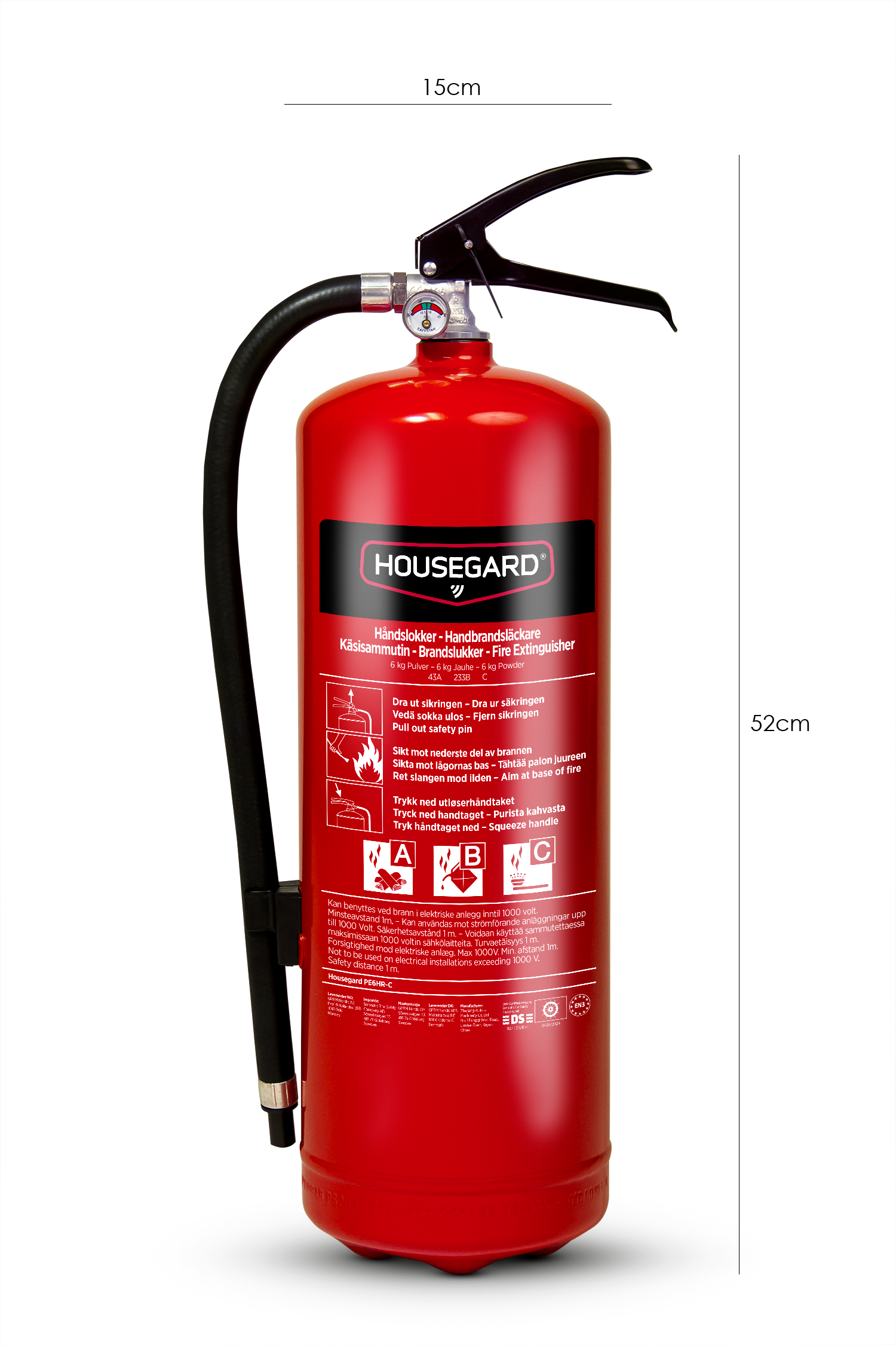 Housegard 6 kg pulverslukker