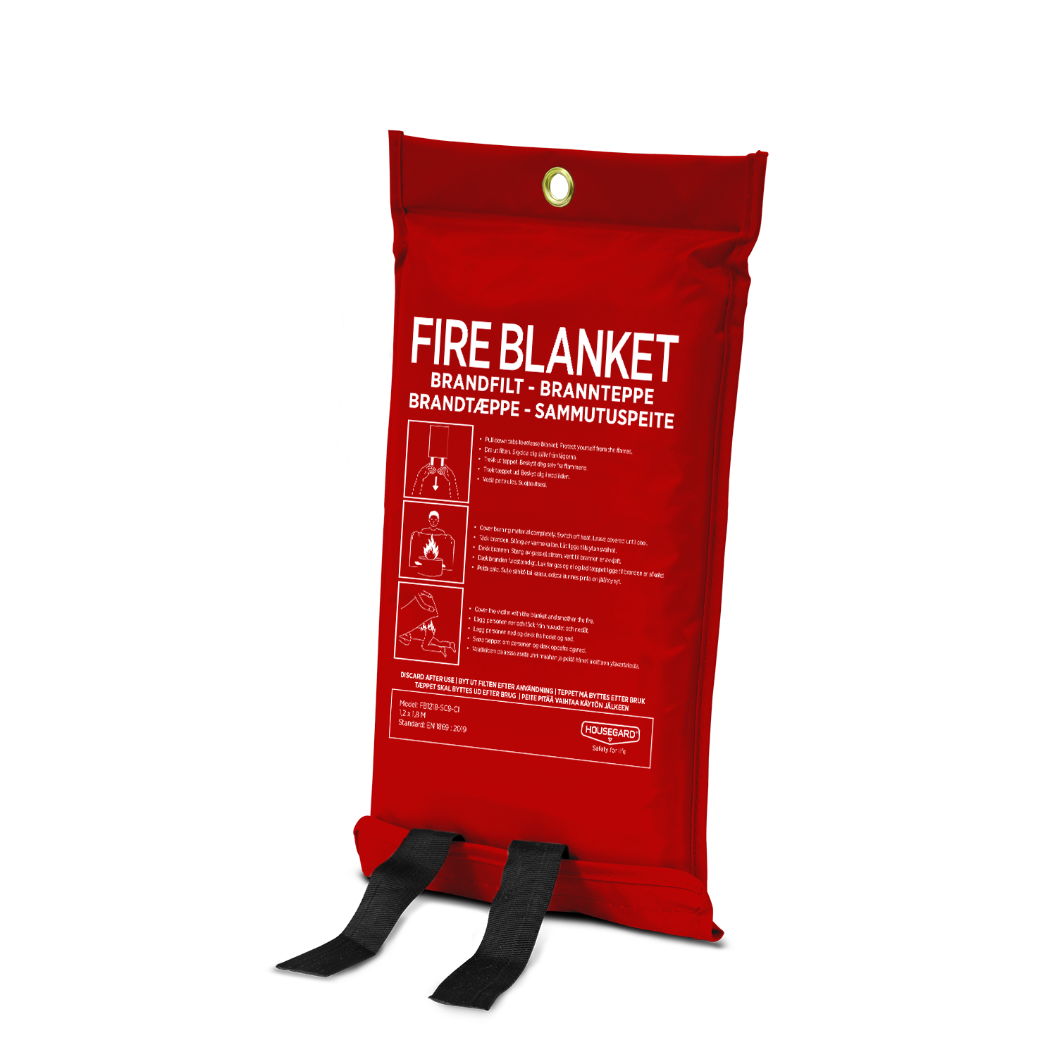 Housegard brandtæppe, 120x180 cm, rød