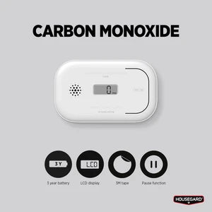 Housegard kulilte alarm med LCD-display, inkl. 3-årsbatteri, CA108