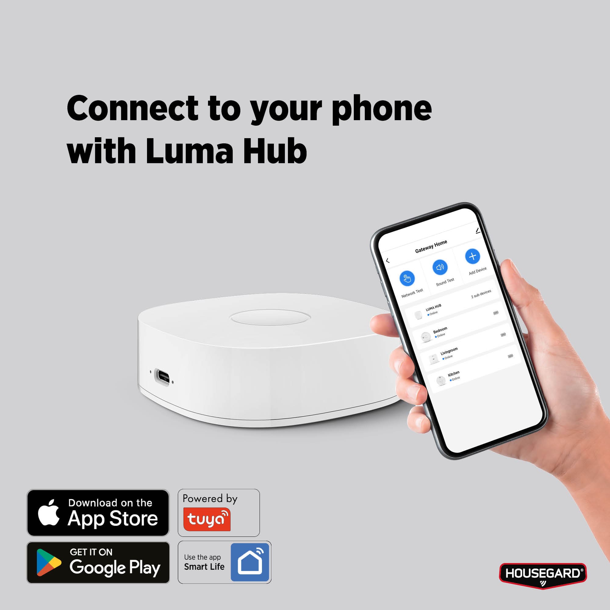 Housegard Luma, trådløs varmealarm, inkl. 10-års batteri