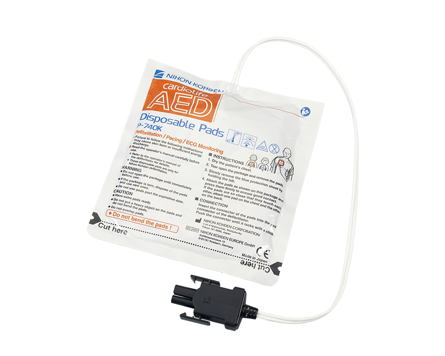 Trænings stødpads til Cardiolife AED-3100 med. ledning