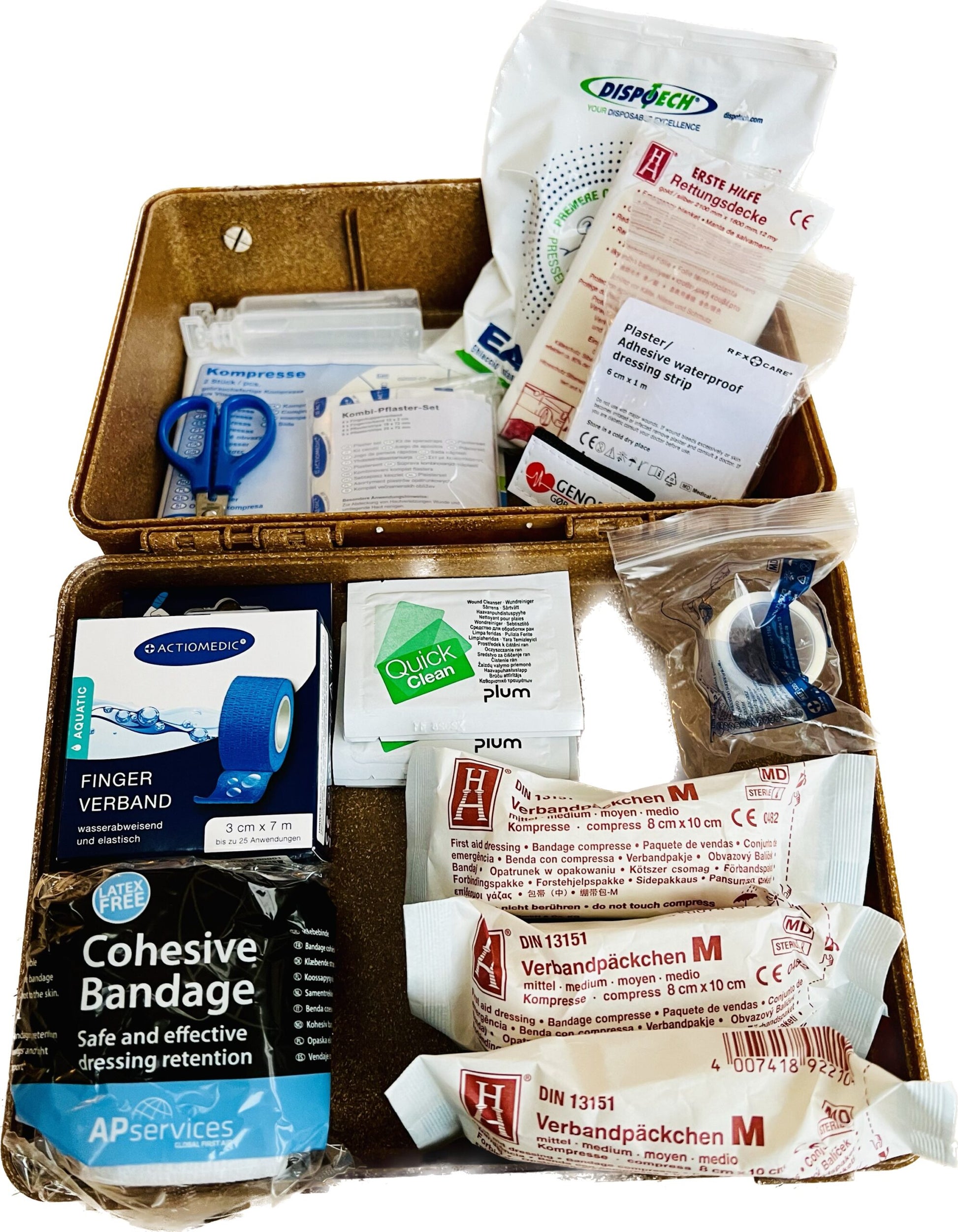 Komplet førstehjælpskasse – bæredygtigt italiensk design. Model Small
