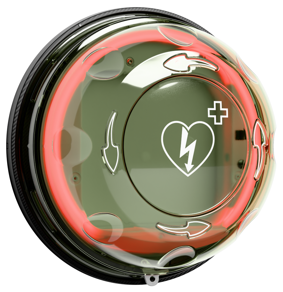 Rotaid 24/7 udendørs varmeskab - Hjertestarterskab