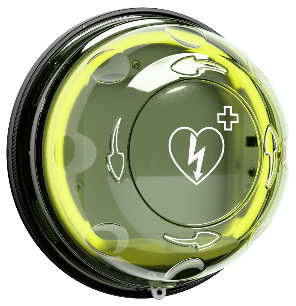 Rotaid 24/7 udendørs varmeskab - Hjertestarterskab