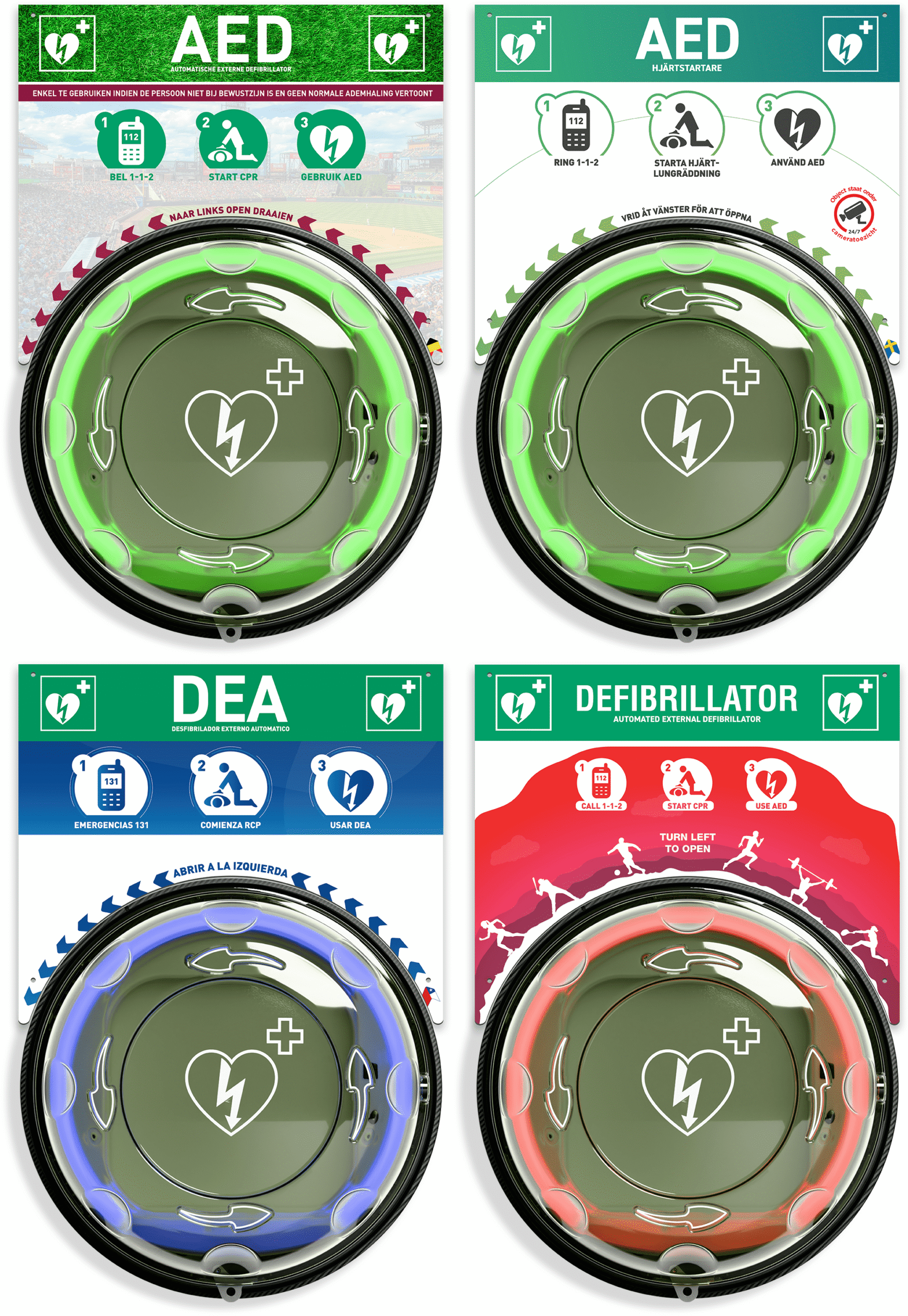 Rotaid 24/7 udendørs varmeskab - Hjertestarterskab