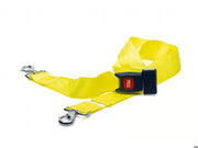 2 stk. fastspændingsbælter med metalspænde og karabinhage