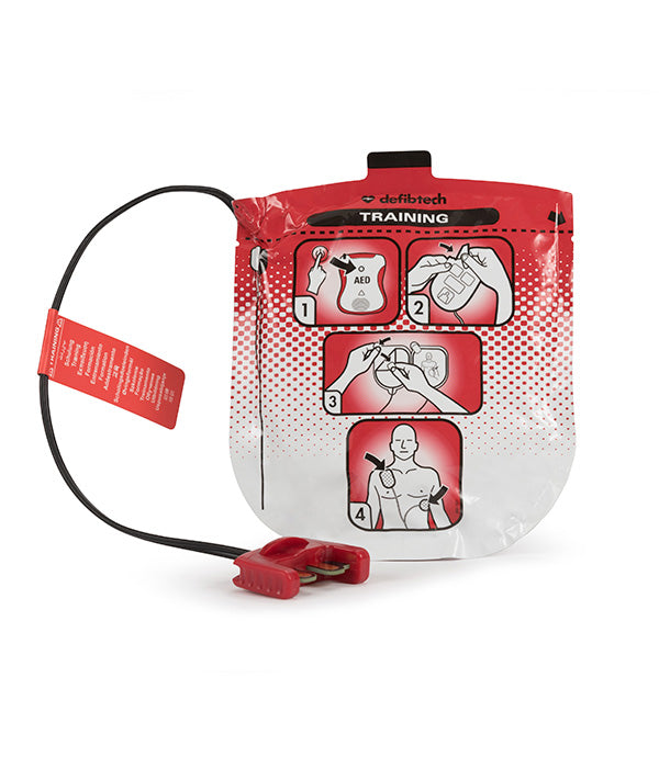 Trænings stødpads til AED m. ledning