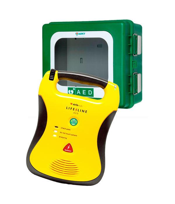 Lifeline AED inkl. udendørs skab