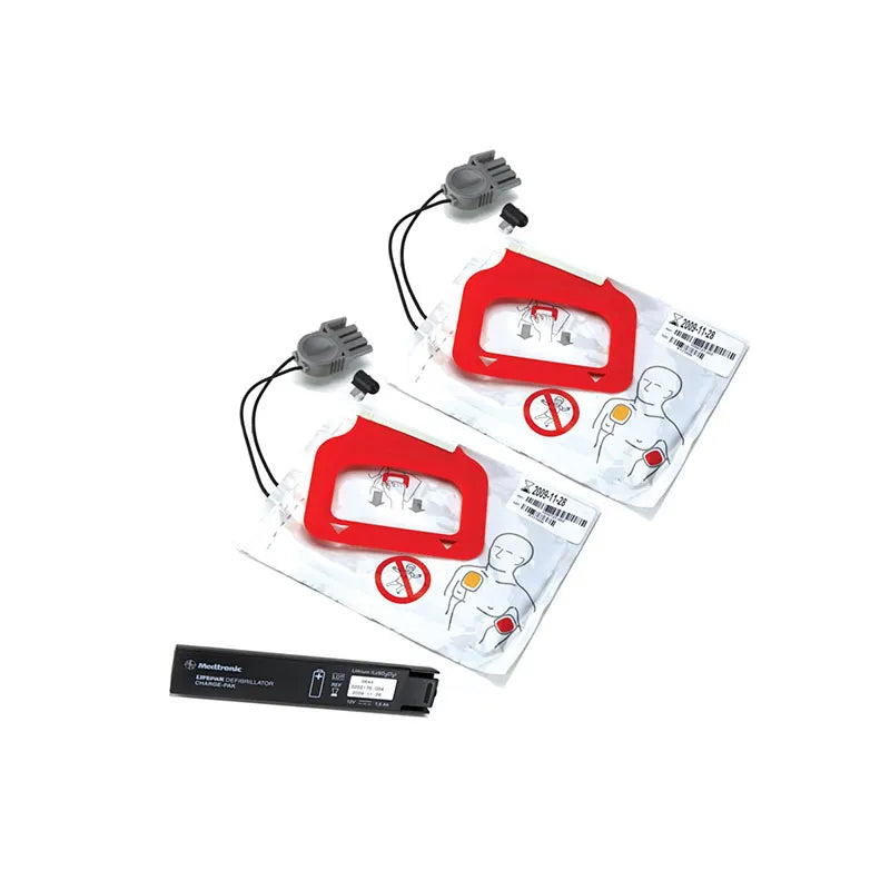 Batteri og 2 x stødpads til Physio-Control CR Plus